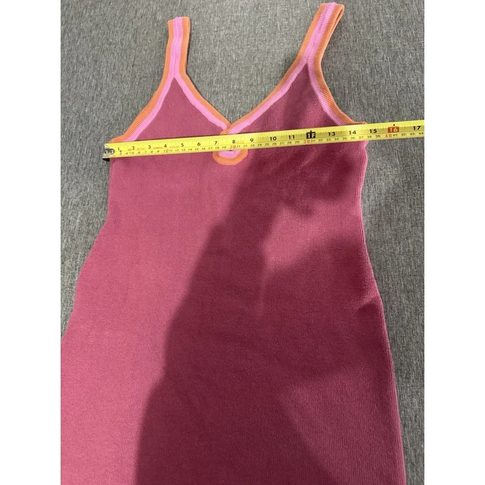 Free People Beach Pink Blair Sweater Knit Mini Dress Sz L Vacation Coastal